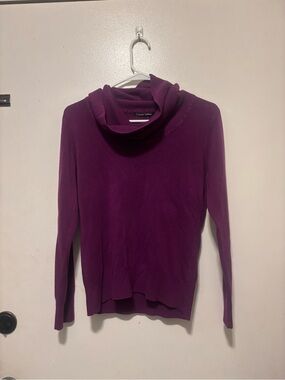Carol Rose Plum Cowl Neck Sweater